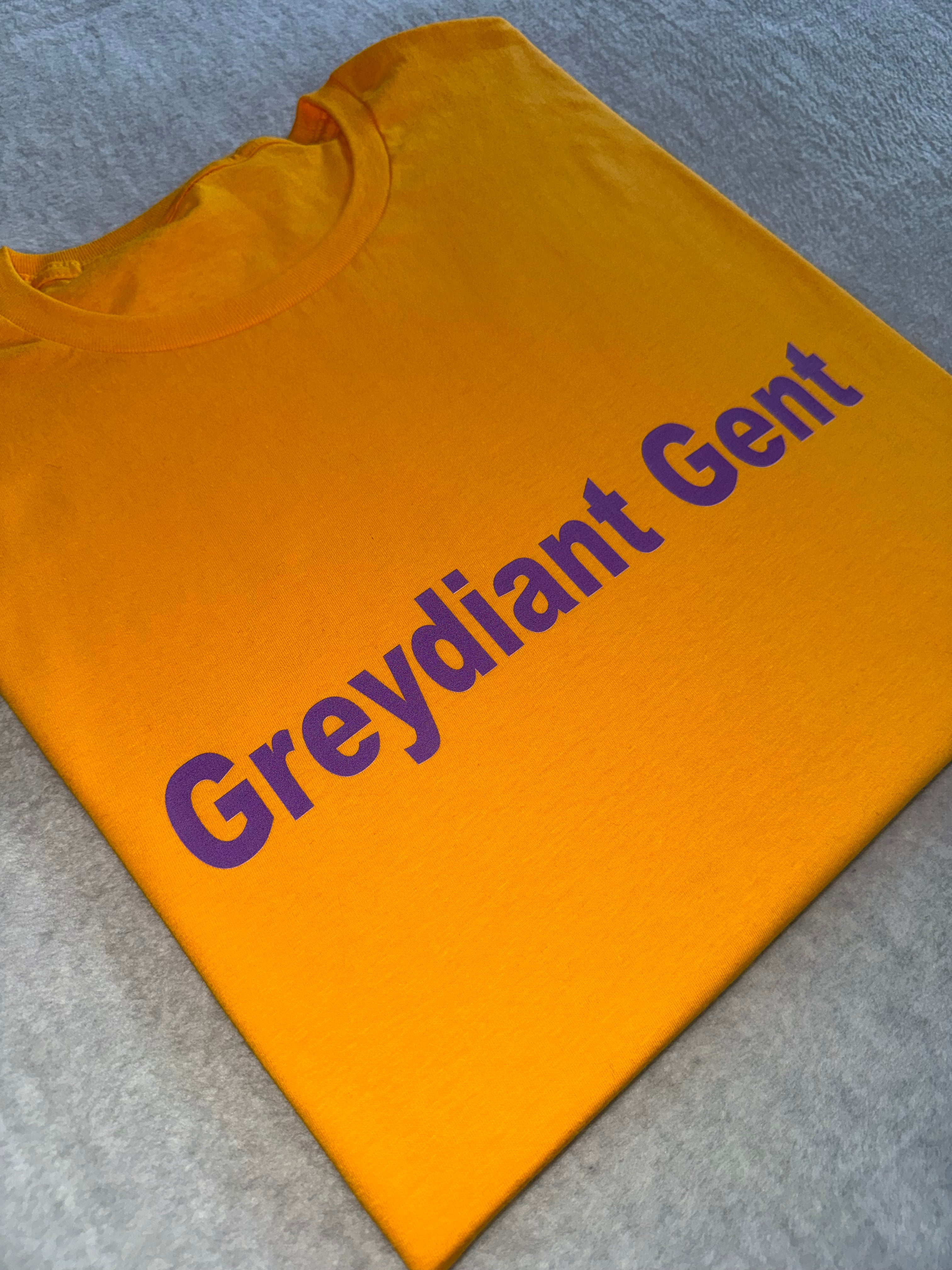 Greydiant Gent ‘Omega Psi Phi’ inspired gold t-shirt