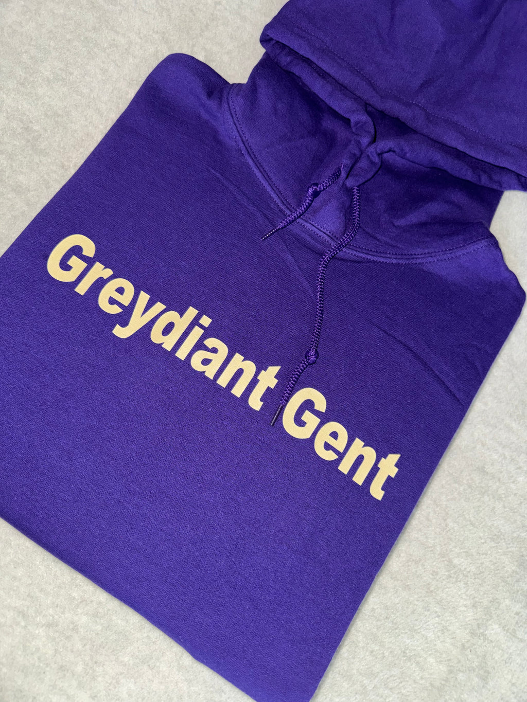 Greydiant Gent ‘Omega Psi Phi’ inspired purple hoodie